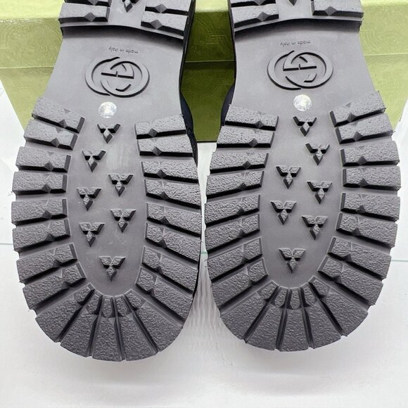 GUCCI Mens GG LOGO Quilted Buckle Black Slides Sandals 776792 Mens UK 9 US 9.5 - Picture 11 of 14